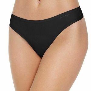 CALVIN KLEIN Intimates Womens One Size XS to XL Black Thong Underwear Panties